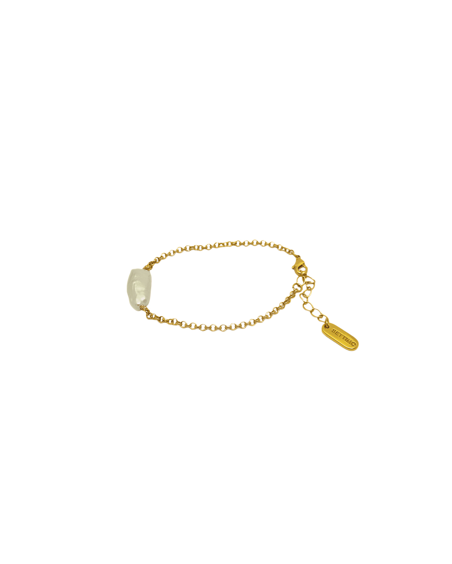 PULSERA DE PERLA AGUA CLARA